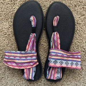 Sanuk Tribal Aztec Sling Flip Flops